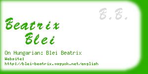beatrix blei business card